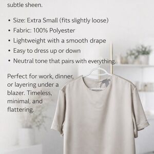 H&M Women's Short Sleeve Top - Cream